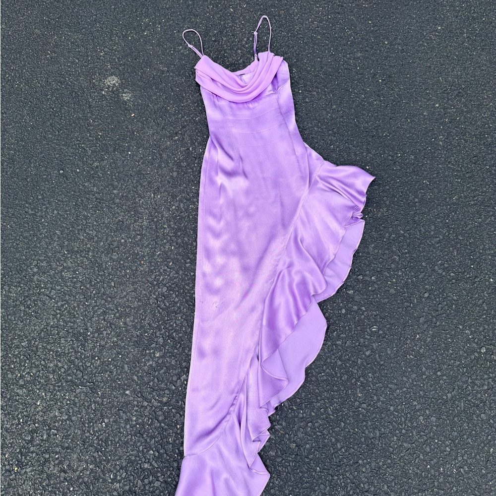 Bardot Asymmetrical Lavender Dress